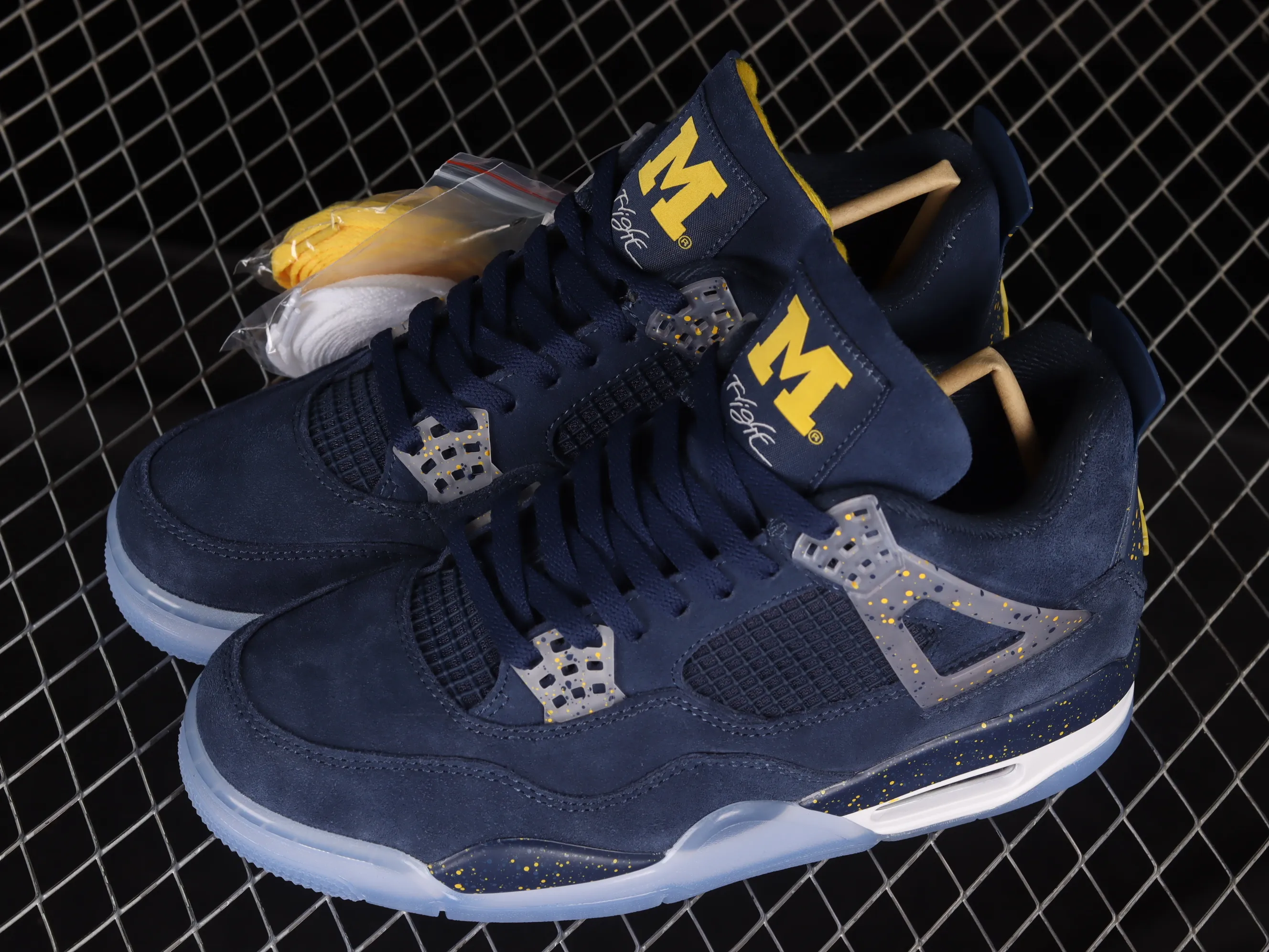 All categories Air Jordan Jordan series basketball shoes Air Jordan 4 Air Jordan 4 Retro AJ4 Joe 4 blue customized basketball shoes AJ4-1036660